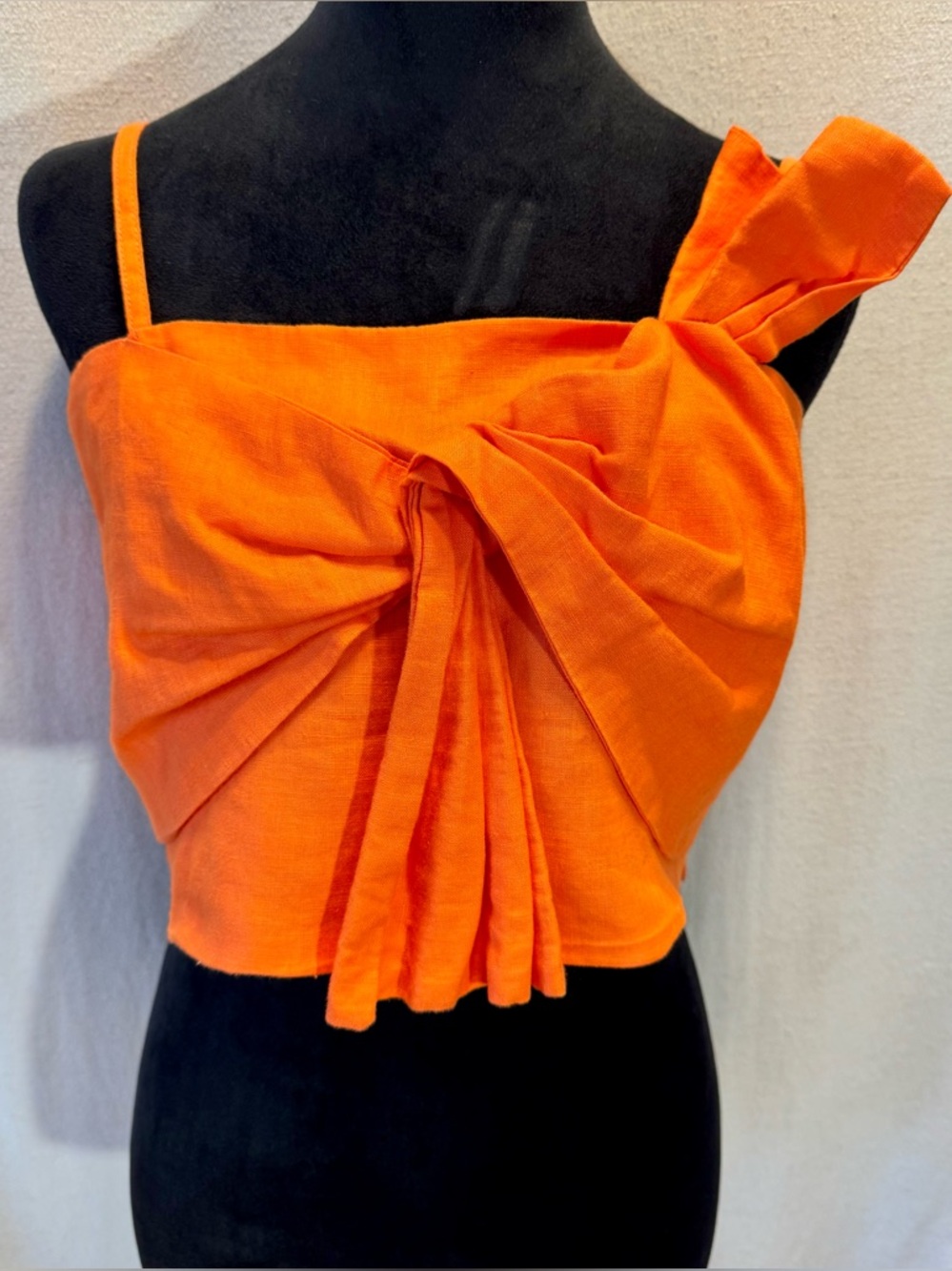 House of Harlow 1960 100% Linen Bandeau Top Orange Medium